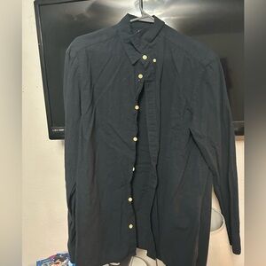 Dark blue button down shirt Size:Medium